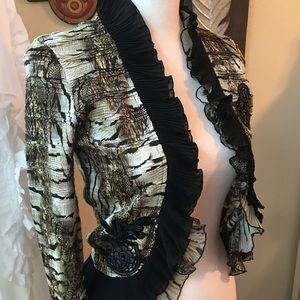 Alberto Makali crinkle crepe cardigan